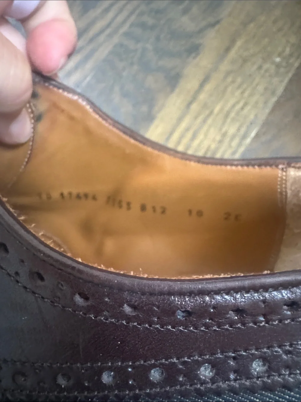 Salvatore Ferragamo Brown Leather and Canvas Wingtip Derby Oxfords 10 2E (wide)